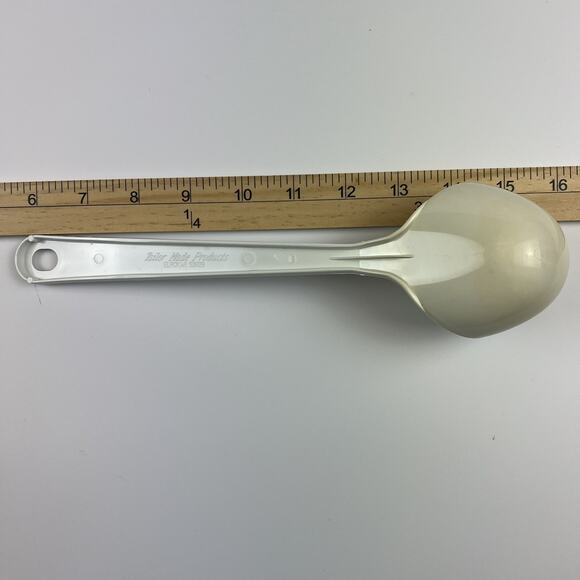 VTG Tailor Made White Plastic Kitchen Utensil Set of 3 Spoon, Ladle, Spoon Fork - Picture 4 of 10